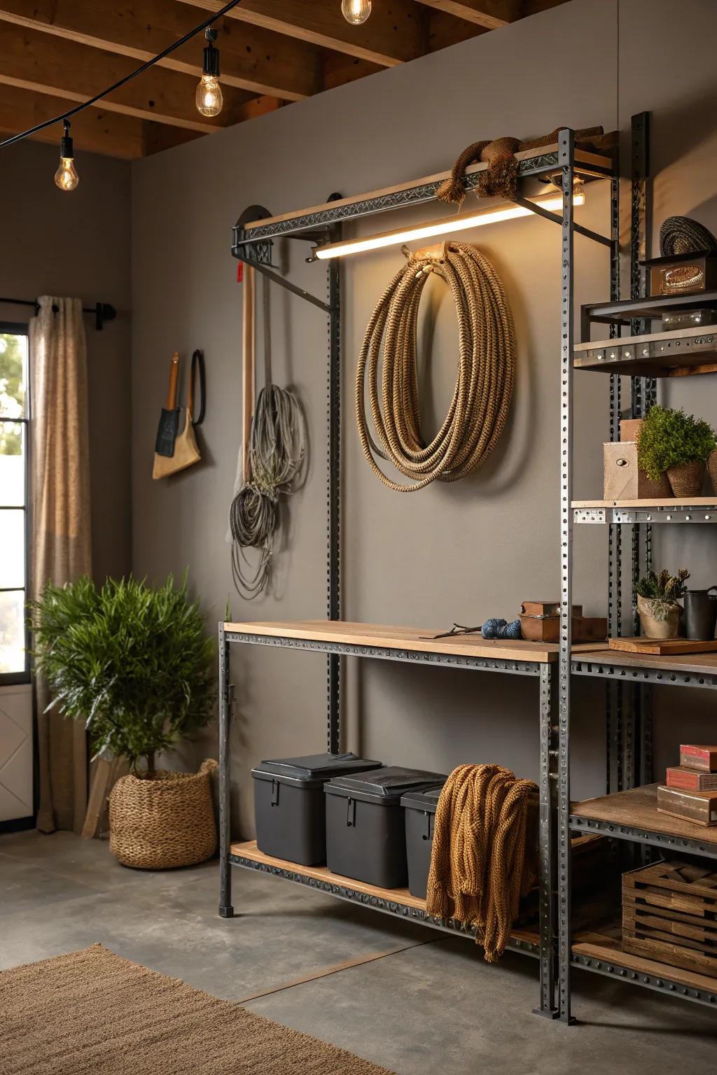 Transform your wall space with utility bars that keep cords and hoses neat and easy to access.