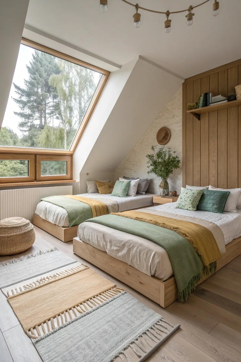 L-shaped layouts offer distinct areas and a sense of privacy.