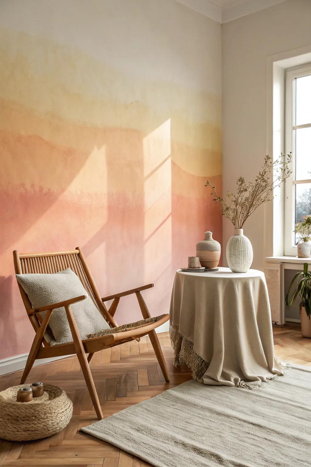 Ombre walls add an elegant and sophisticated touch to your bedroom.