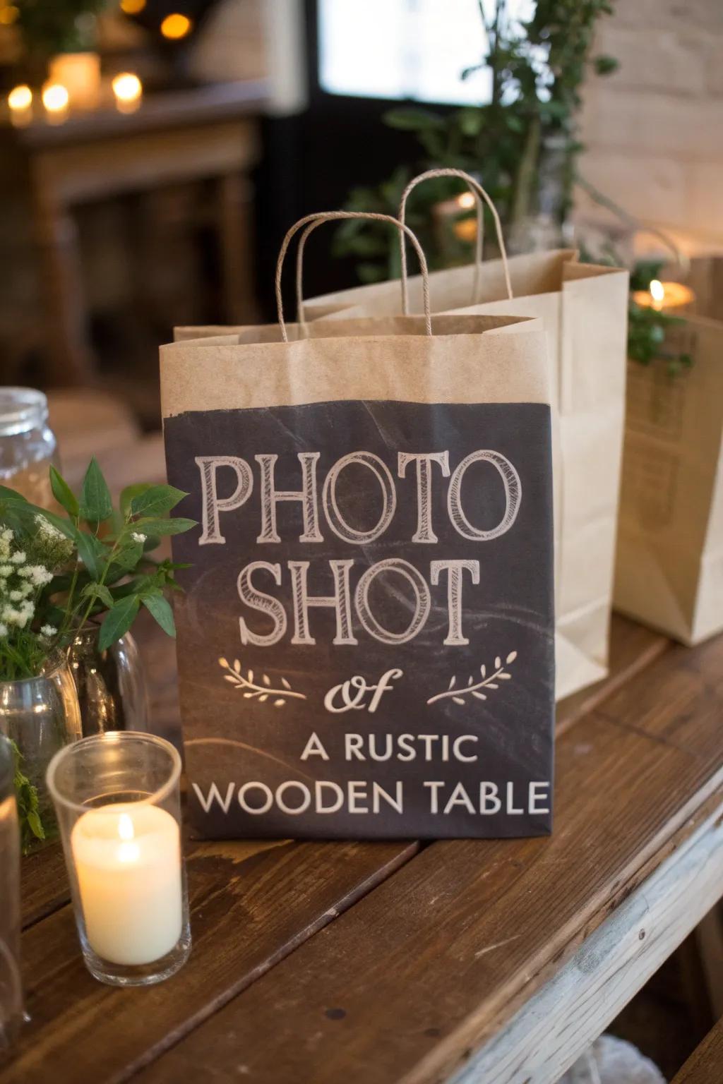 Personalize your gatherings with these message-friendly chalkboard bags.