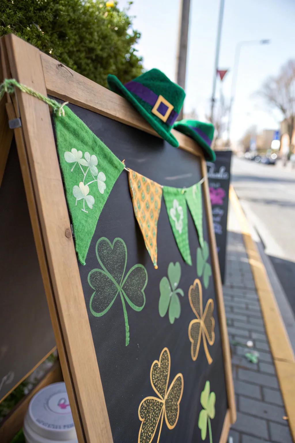 String together some festive cheer with chalk-designed bunting.