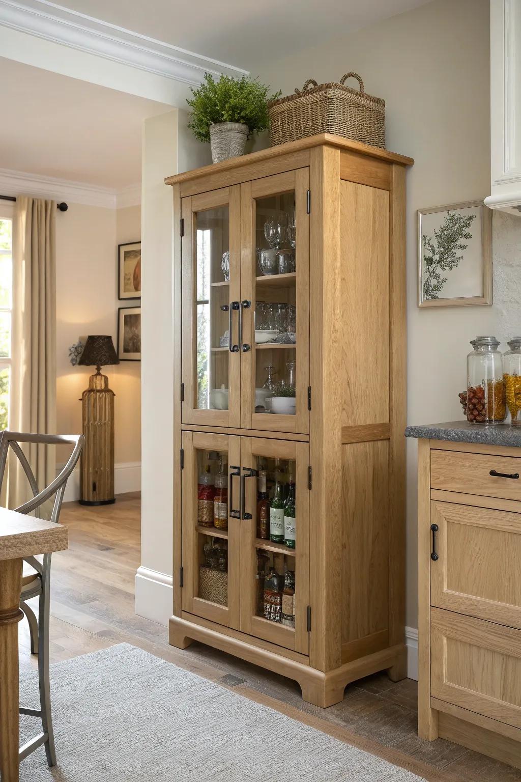 Versatility at its best with a pantry cabinet that adapts to your needs. #MultiFunctional #PantryDesign 🔄