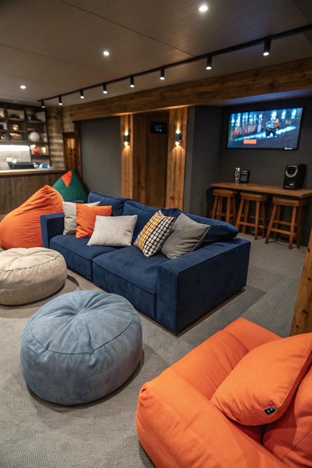 Relax and enjoy gaming with friends in a space that's as comfortable as it is stylish. 🛋️🎮 #ComfyGaming #LoungeVibes
