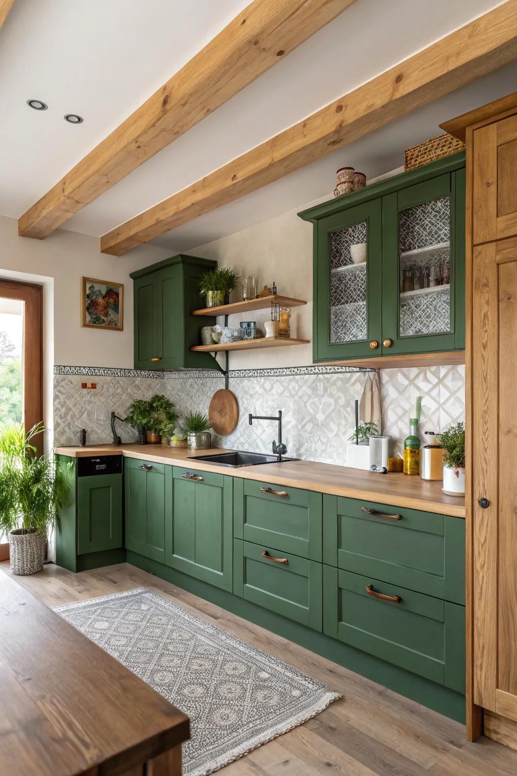 Mix materials for a kitchen that's full of personality and style. 🏡✨ #InteriorDesign