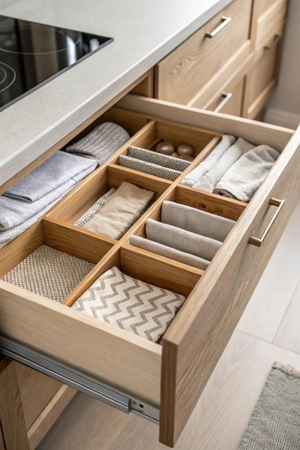 Achieve drawer perfection with dividers that keep everything in its place.