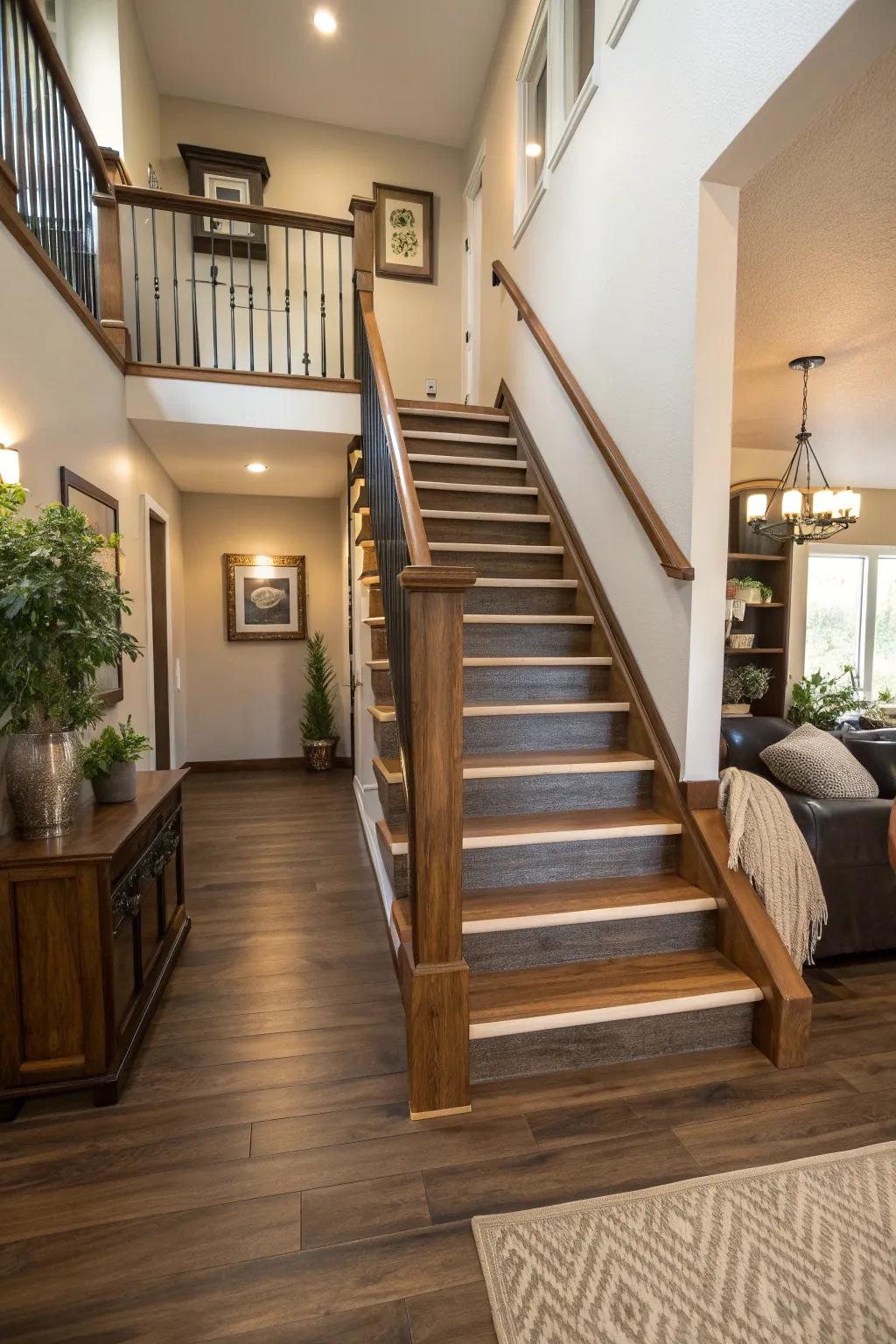 Embrace the eclectic with a staircase full of character and charm. ✨ #EclecticStyle #UniqueSpaces