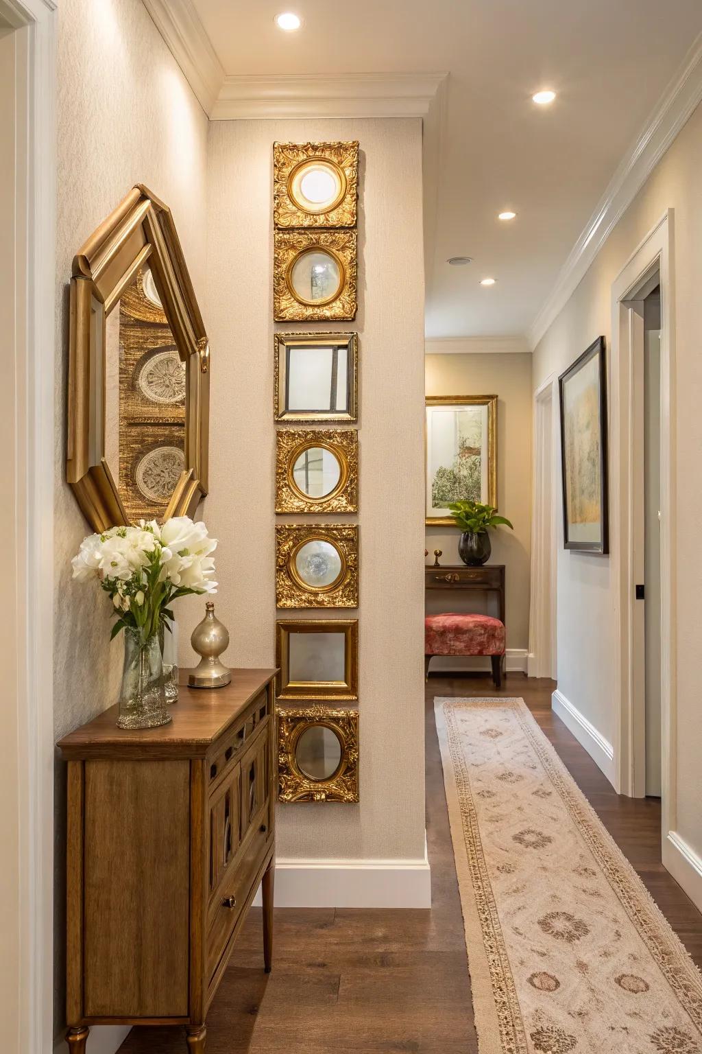 Vertical arrangements add height and sophistication to any space.