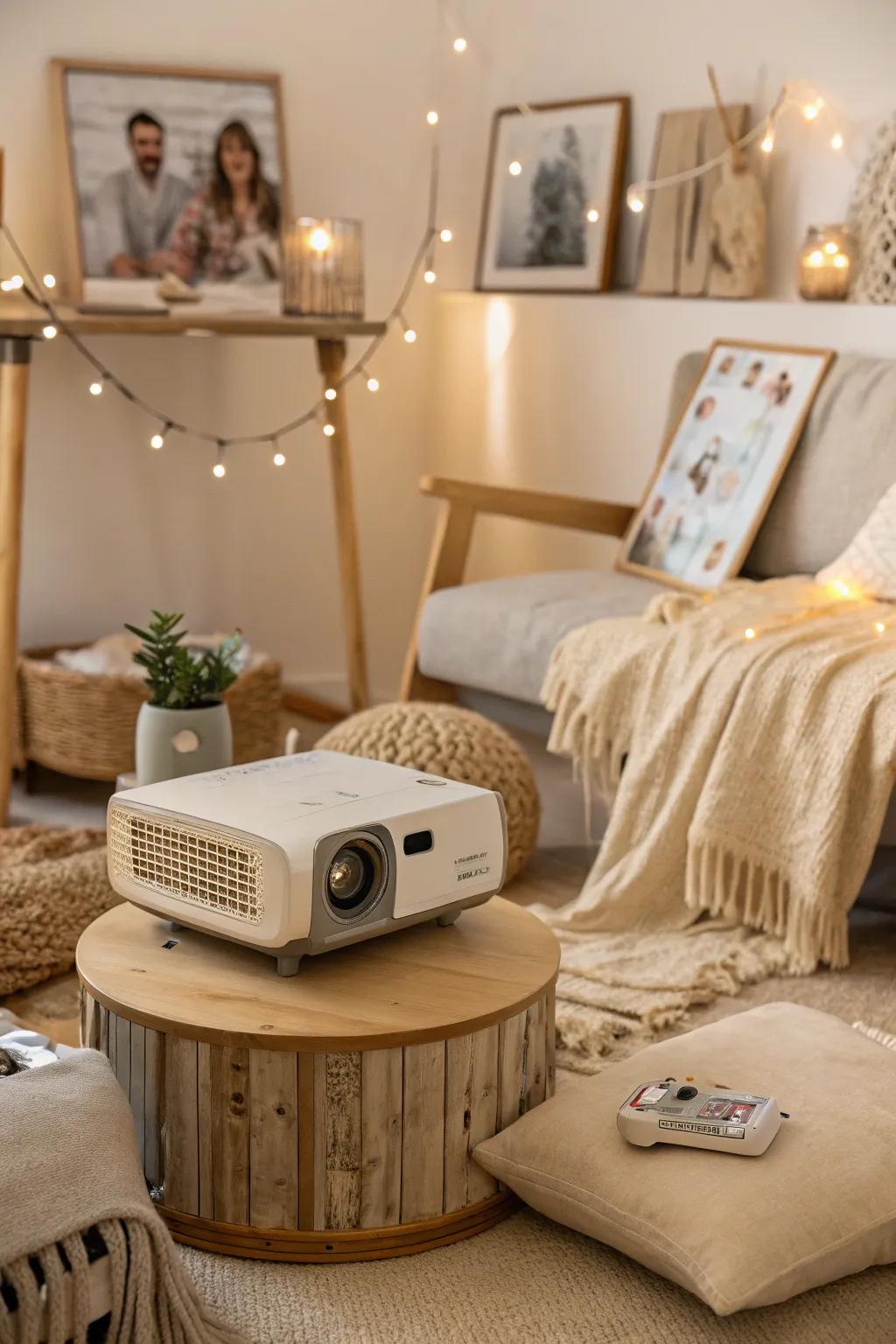 Relive precious moments with mom by watching old home videos and sharing laughter together.