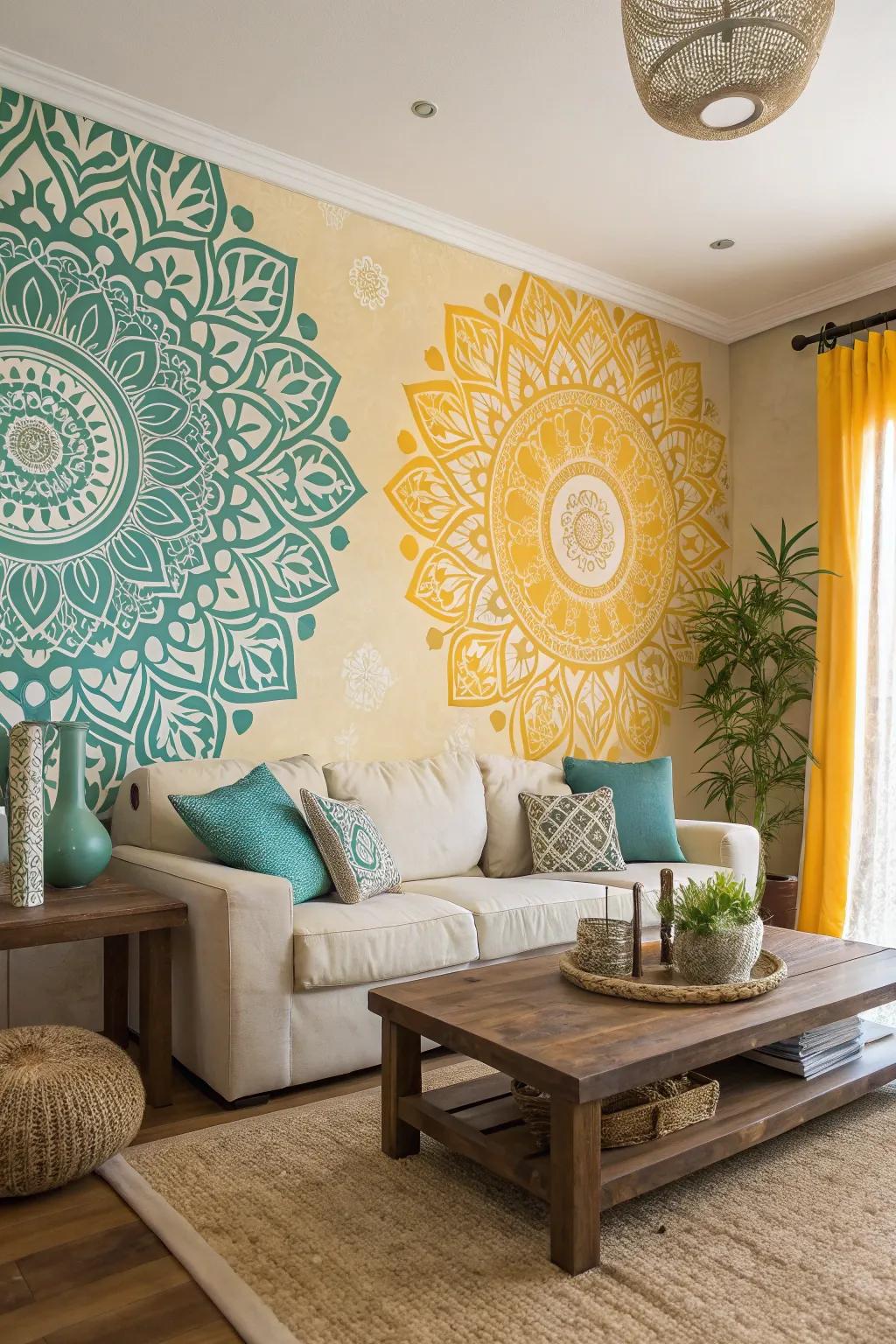Stencil art adds a personal and artistic touch to your walls, making them a true reflection of you.