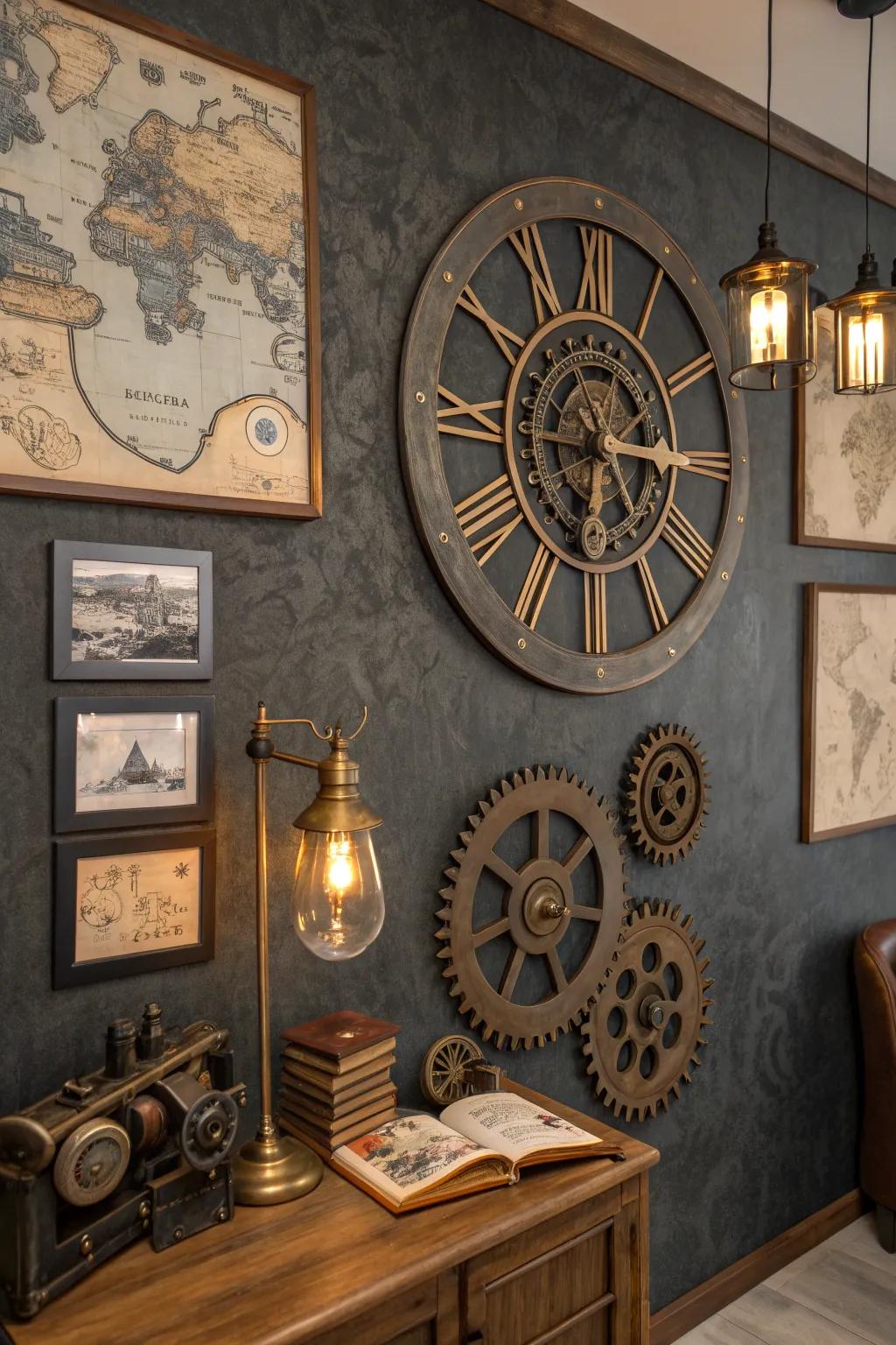 Bring your walls to life with steampunk art that adds industrial flair. ⚙️🖼️ #WallDecor #SteampunkArt