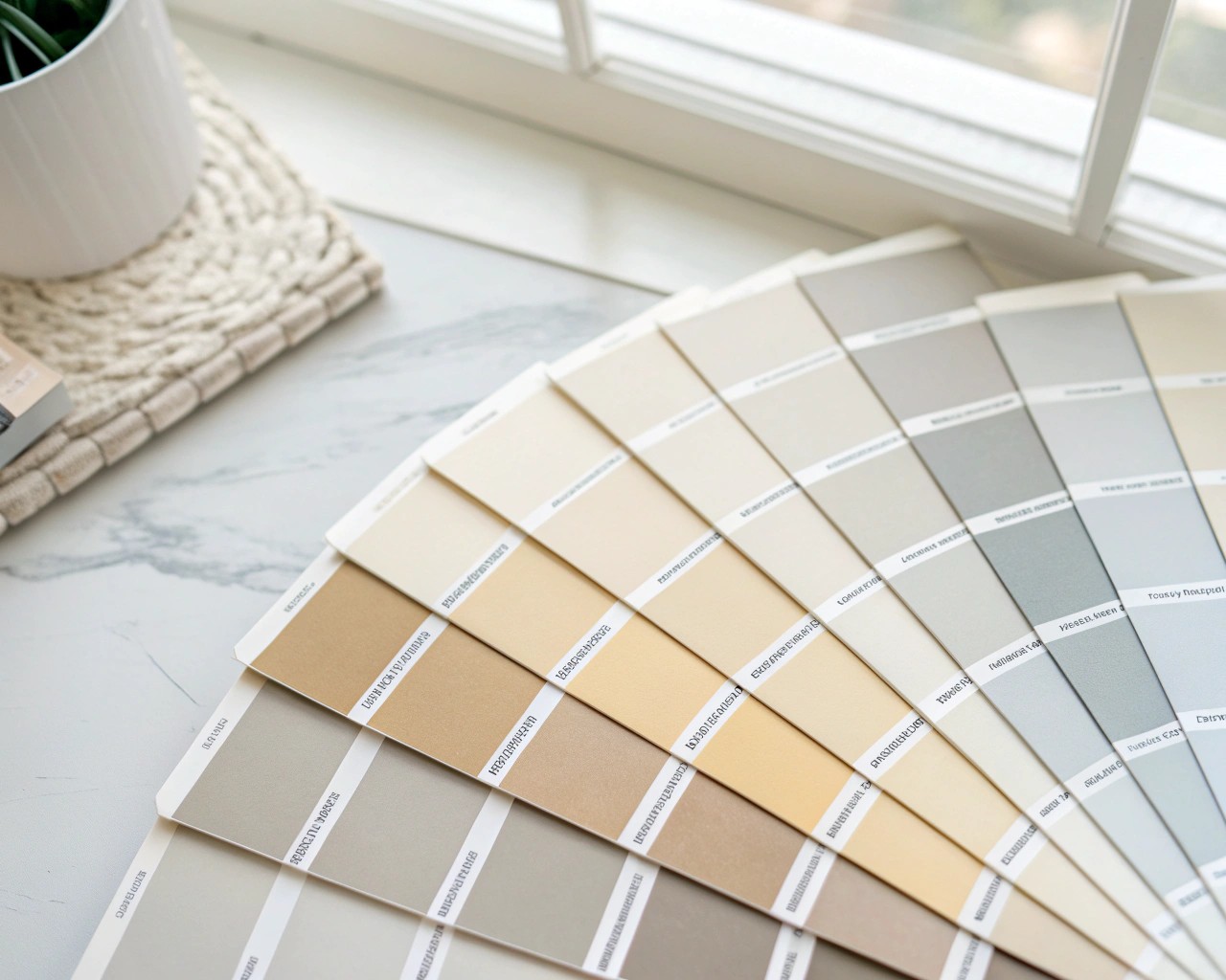 A collection of neutral color samples illustrating their diversity.