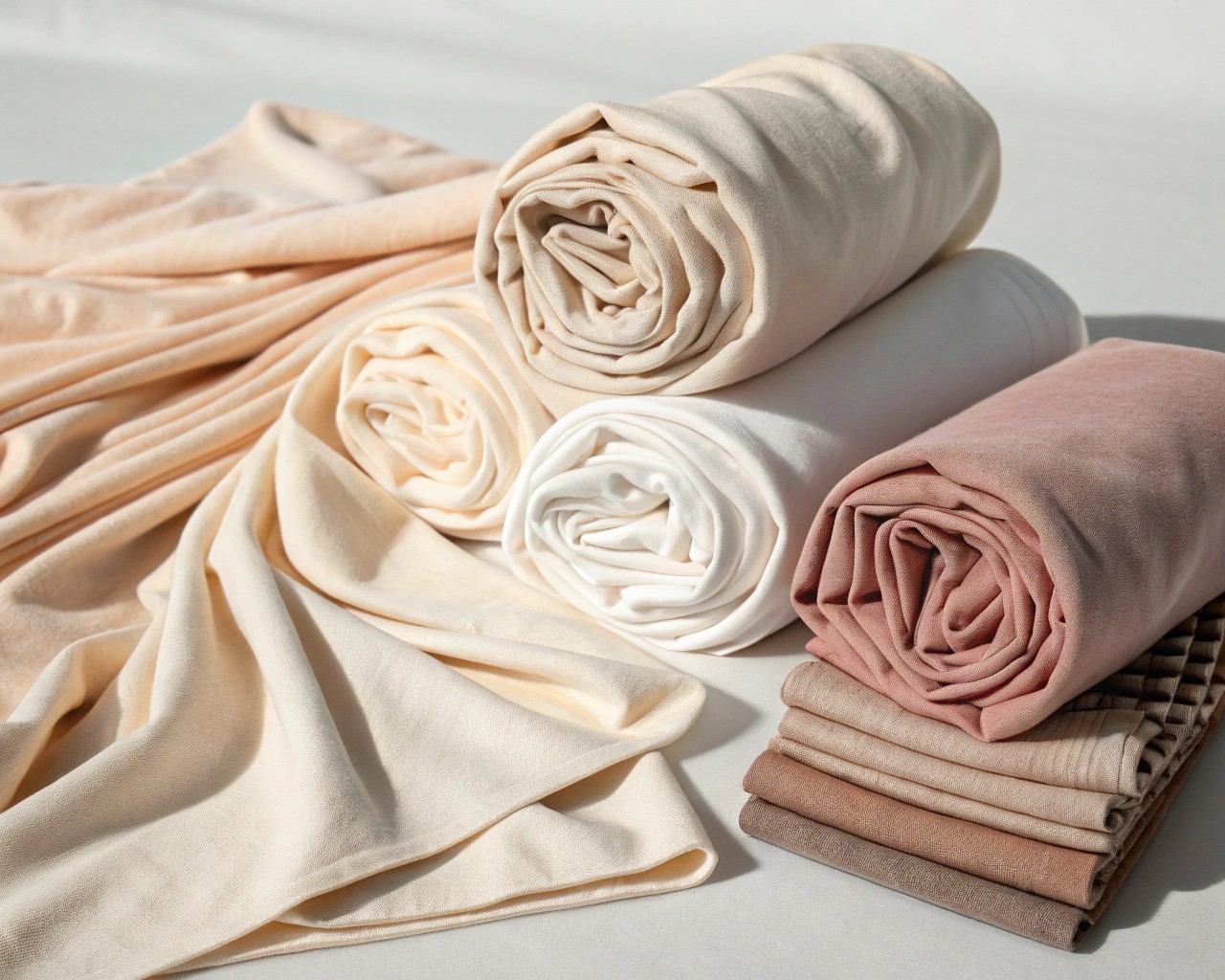 Exploring different families of neutral colors through textiles and paints.