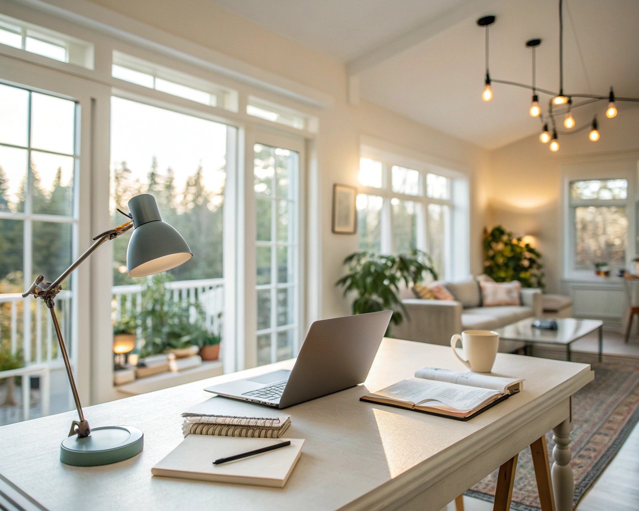 Midday lighting should support productivity and focus at home.