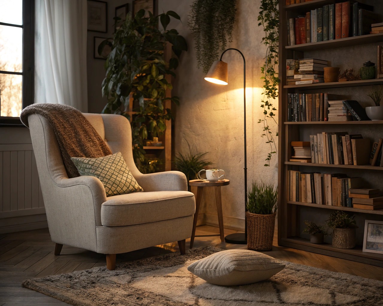 Prepare for evening by gradually dimming lights and incorporating warmth into your lighting design.