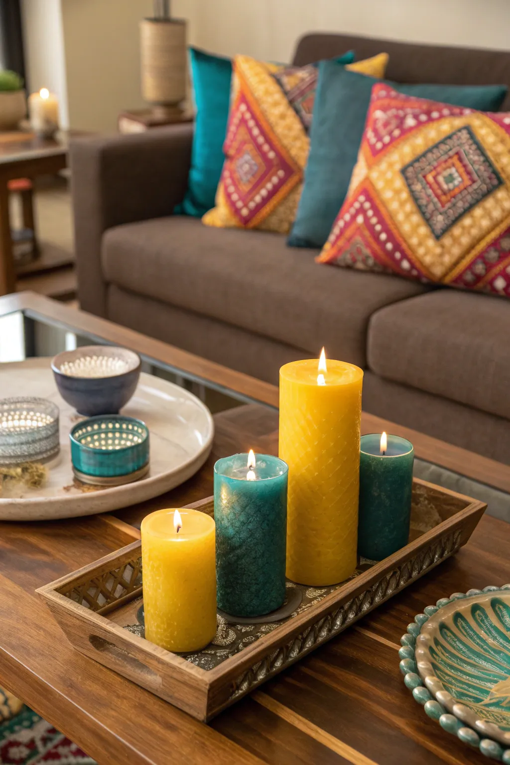 16+ Stylish Modern Sofa Table Decor Ideas