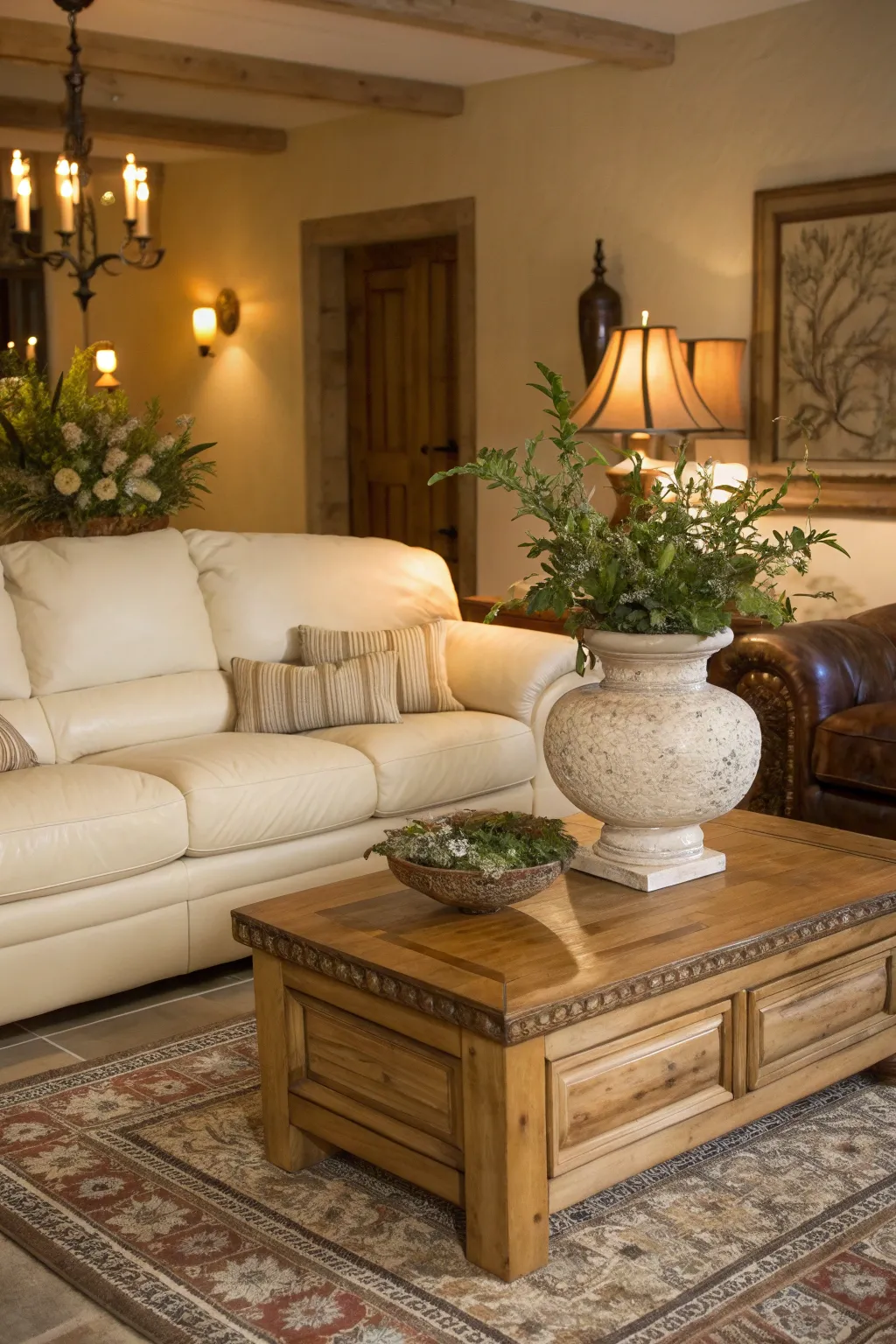 18+ Cozy Cream Leather Sofa Living Room Ideas