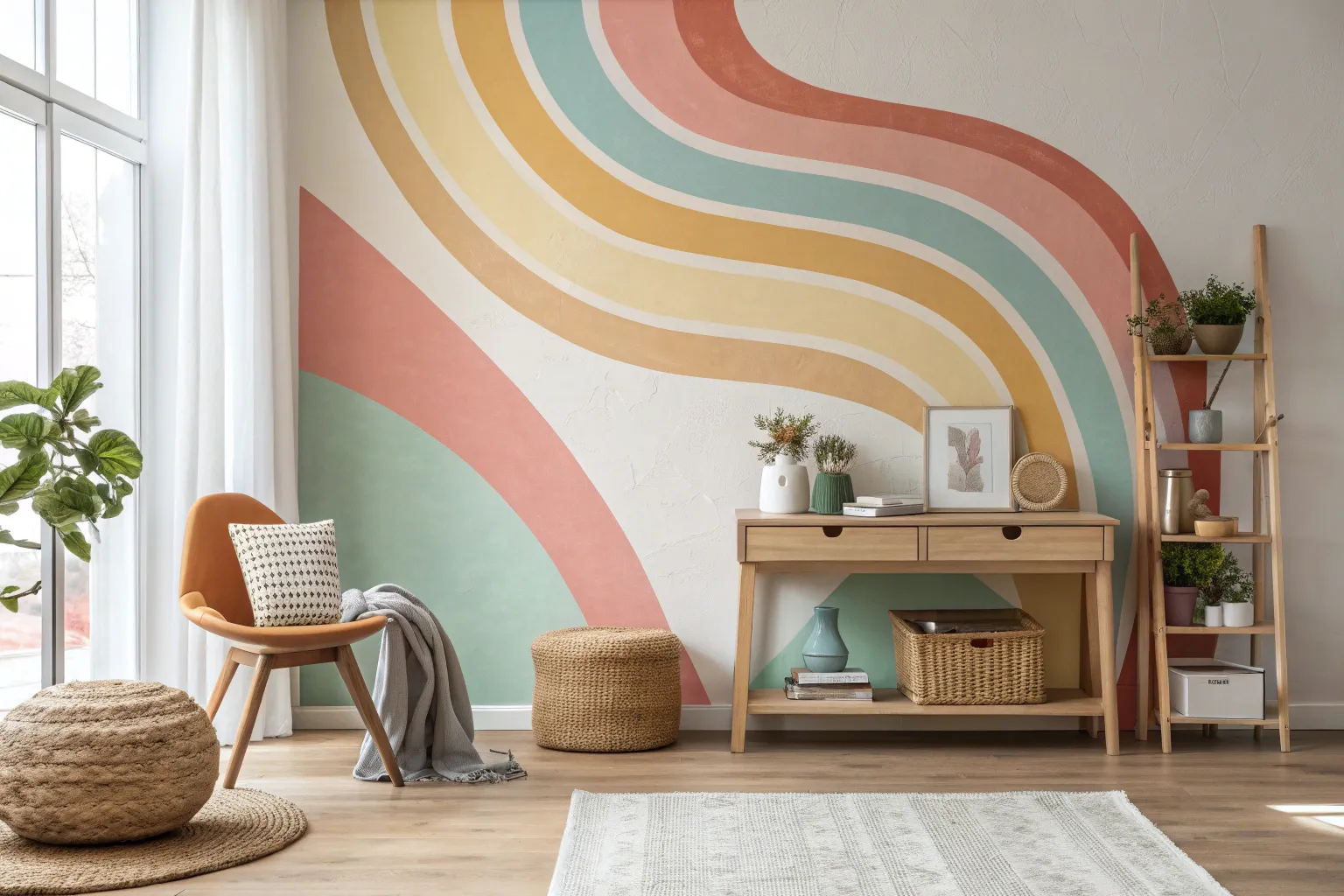 21+ Stunning Multi-Color Wall Paint Design Ideas