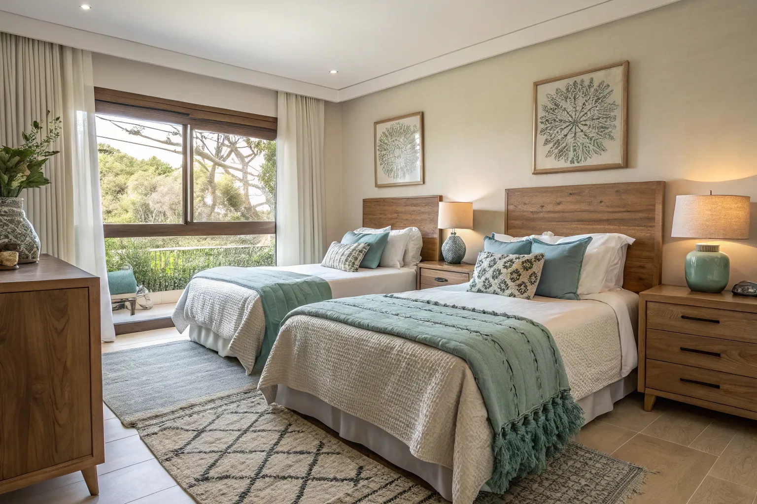 6+ Stylish Modern 2 Beds Bedroom Design Ideas